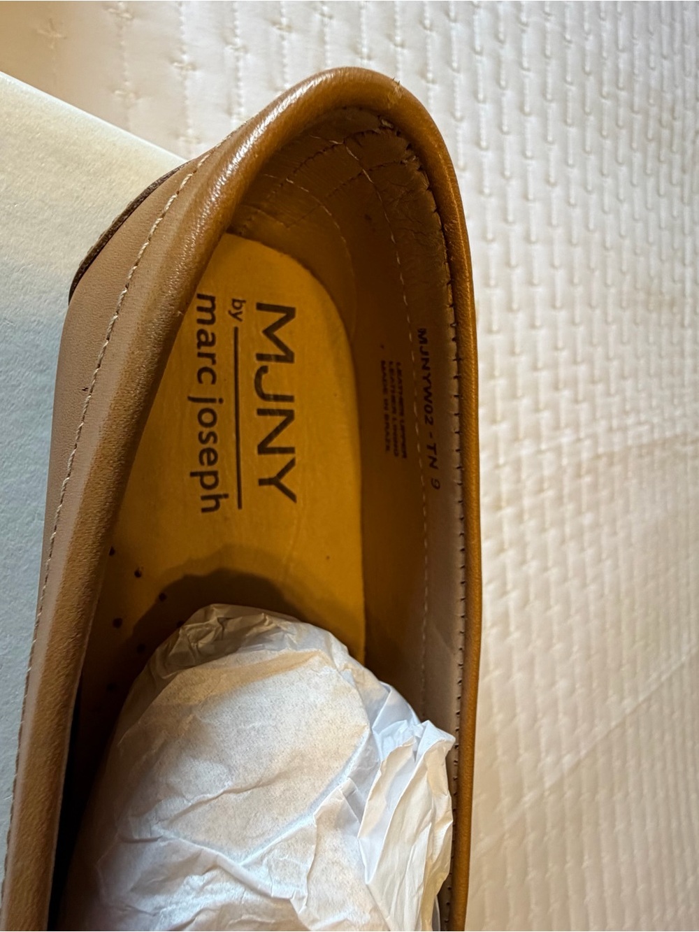 Marc Joseph Naples Tan Leather Penny Loafers women’s - Picture 6 of 10